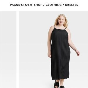 New Sleeveless a new day  Midi Plisse Bodycon Dress  size 4x adjustable straps